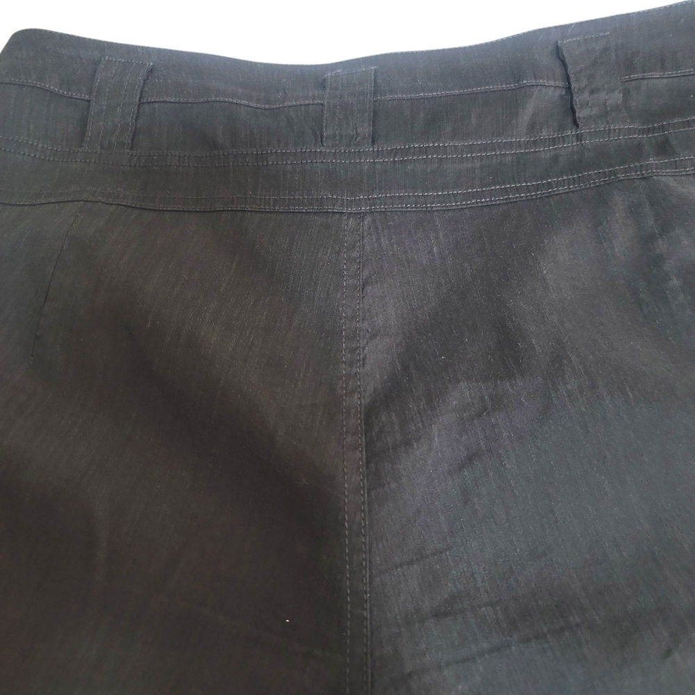 By Anthropologie High-Waist, Wide-Leg Black Linen Blend Pants, 31, Office, Boho - Picture 8 of 11